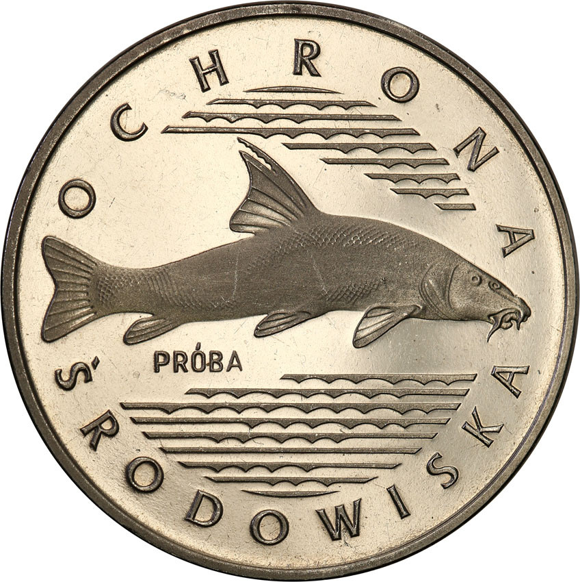 PRL. PRÓBA Nikiel 100 złotych 1977 Ryba